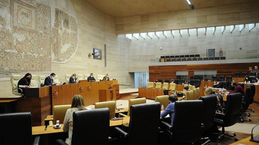 Reunión de la Junta de Portavoces celebrada este martes en la Asamblea de Extremadura