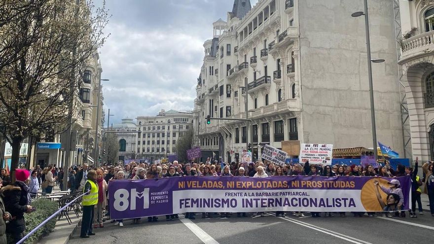 Manifestación el 8M del Movimiento Feminista de Madrid