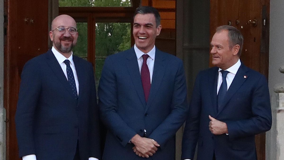 Pedro Sánchez, este jueves en Varsovia