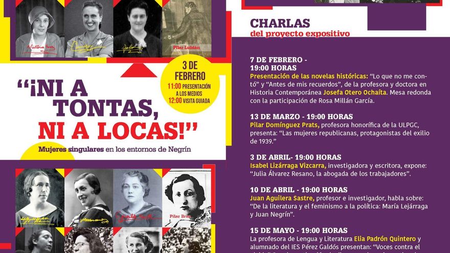 La Fundación Juan Negrín presenta '¡Ni a tontas ni a locas! Mujeres singulares en los entornos de Negrín'
