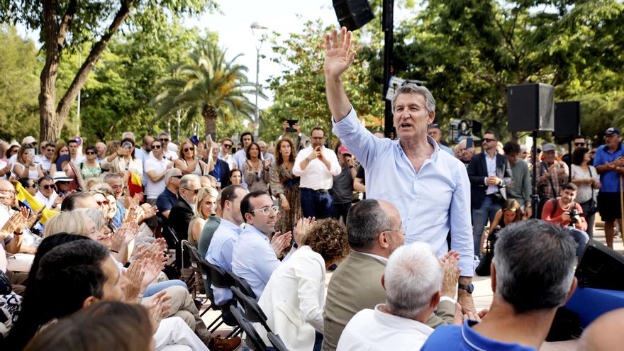 Feijóo al llegar al acto