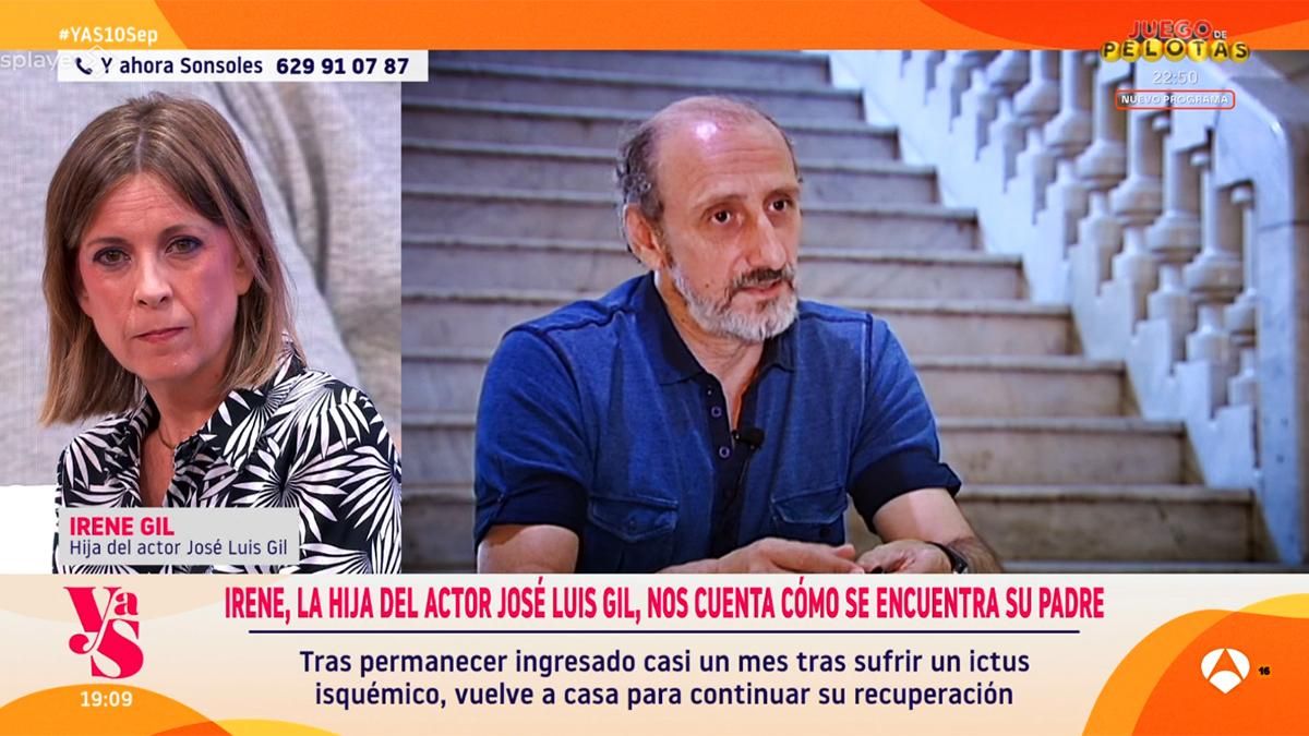 La hija de José Luis Gil actualiza en Antena 3 el estado de salud del actor: "Él sabe perfectamente lo que le pasa"