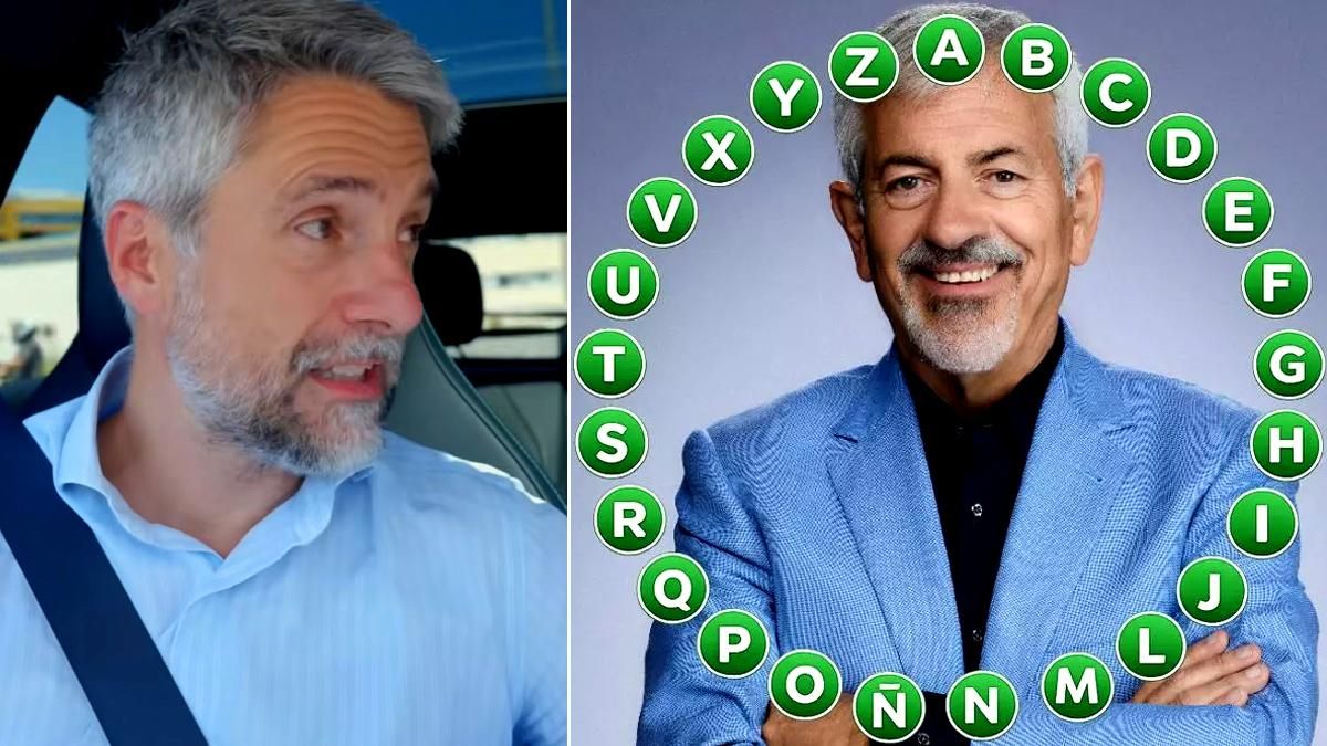 Carlos Franganillo / Carlos Sobera en el nuevo programa de Telecinco con 'El Rosco' de 'Pasapalabra'