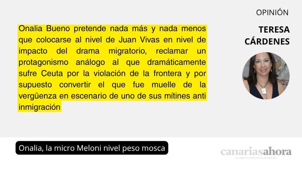 Onalia, la micro Meloni nivel peso mosca