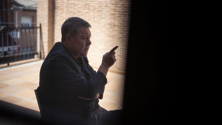 García-Page durante la entrevista con elDiario.es