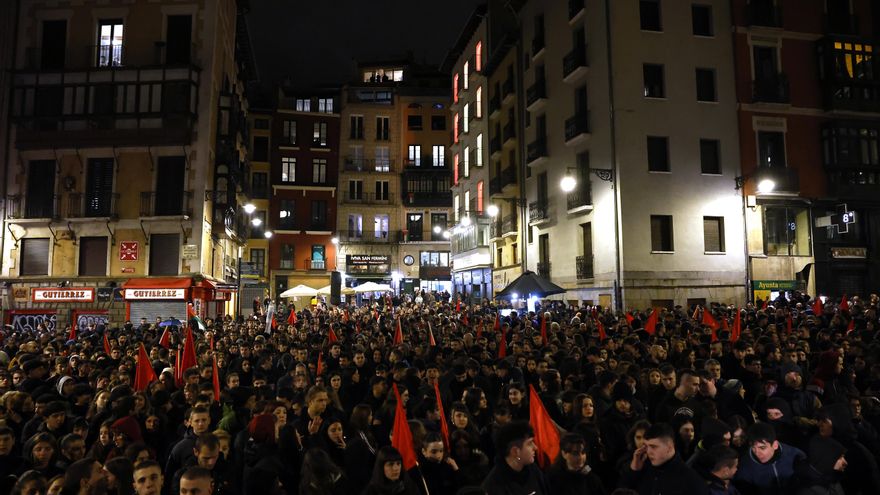 El grupo juvenil de ultraizquierda GKS reúne a 5.000 manifestantes en Bilbao