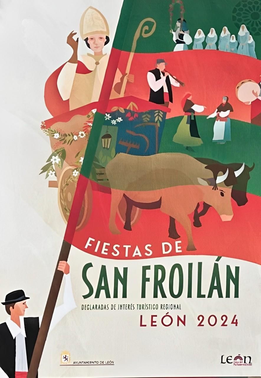 El cartel de las fiestas de San Froilán 2024 es obra de David Santiago Prada.
