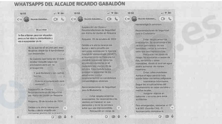 Dos alcaldes del PP acreditan ante la jueza de la dana que avisaron a la población y dejan en evidencia a la Generalitat