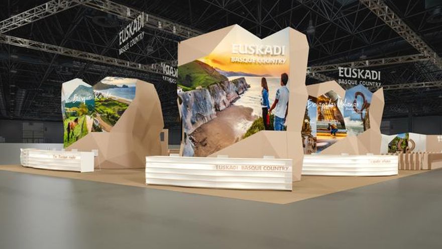 Boceto de los stands reutilizados para Fitur 2021
