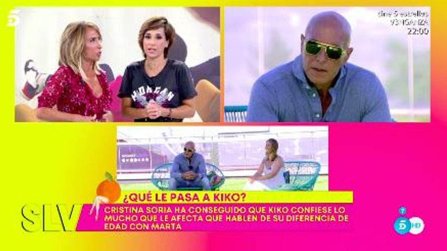 Kiko Matamoros junto a la coach, Cristina Soria