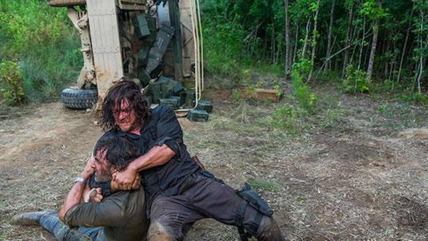 Rick y Daryl en el 8x05 de The Walking Dead
