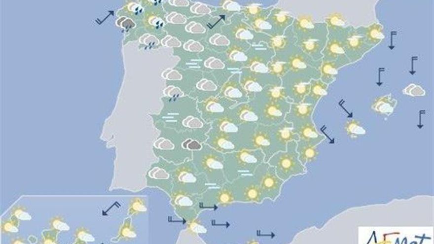 Un nuevo frente dejará hoy lluvias en el noroeste y temperaturas más bajas