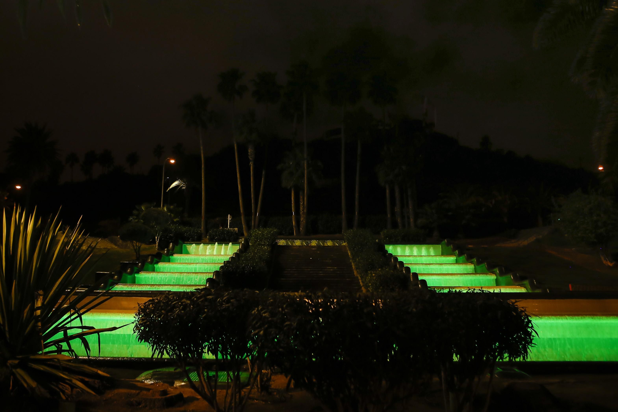 Luces de colores y una mejora integral: así luce la renovada fuente del Parque Doramas