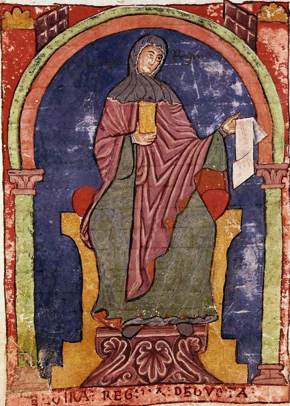 La Reina Elvira Garcia, esposa de Vermudo II y madre de Alfonso V, firmante del Fuero de León