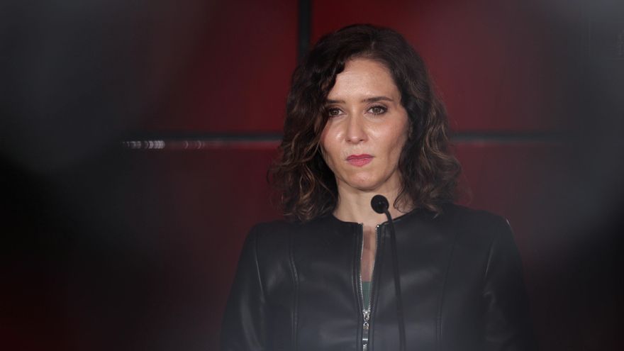 Díaz Ayuso, esta semana en un acto en una estación de Metro de Madrid.