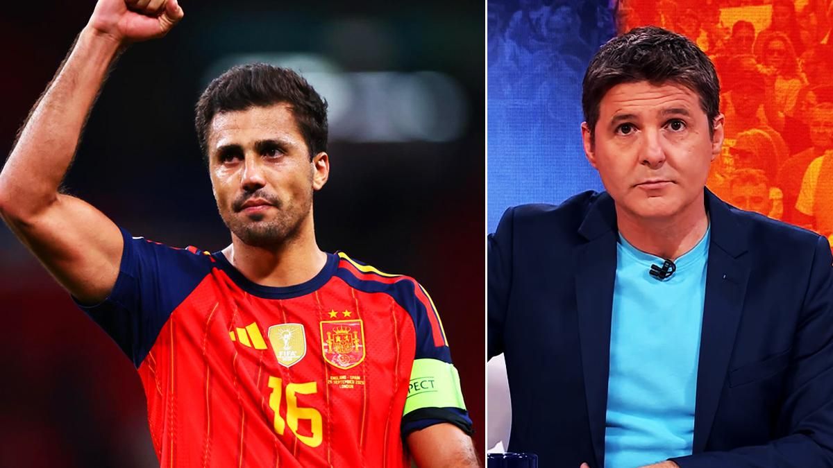 Rodri, jugador de la Selección española, en el Inglaterra España de la Nations League / Jesús Cintora en 'Malas lenguas noche'