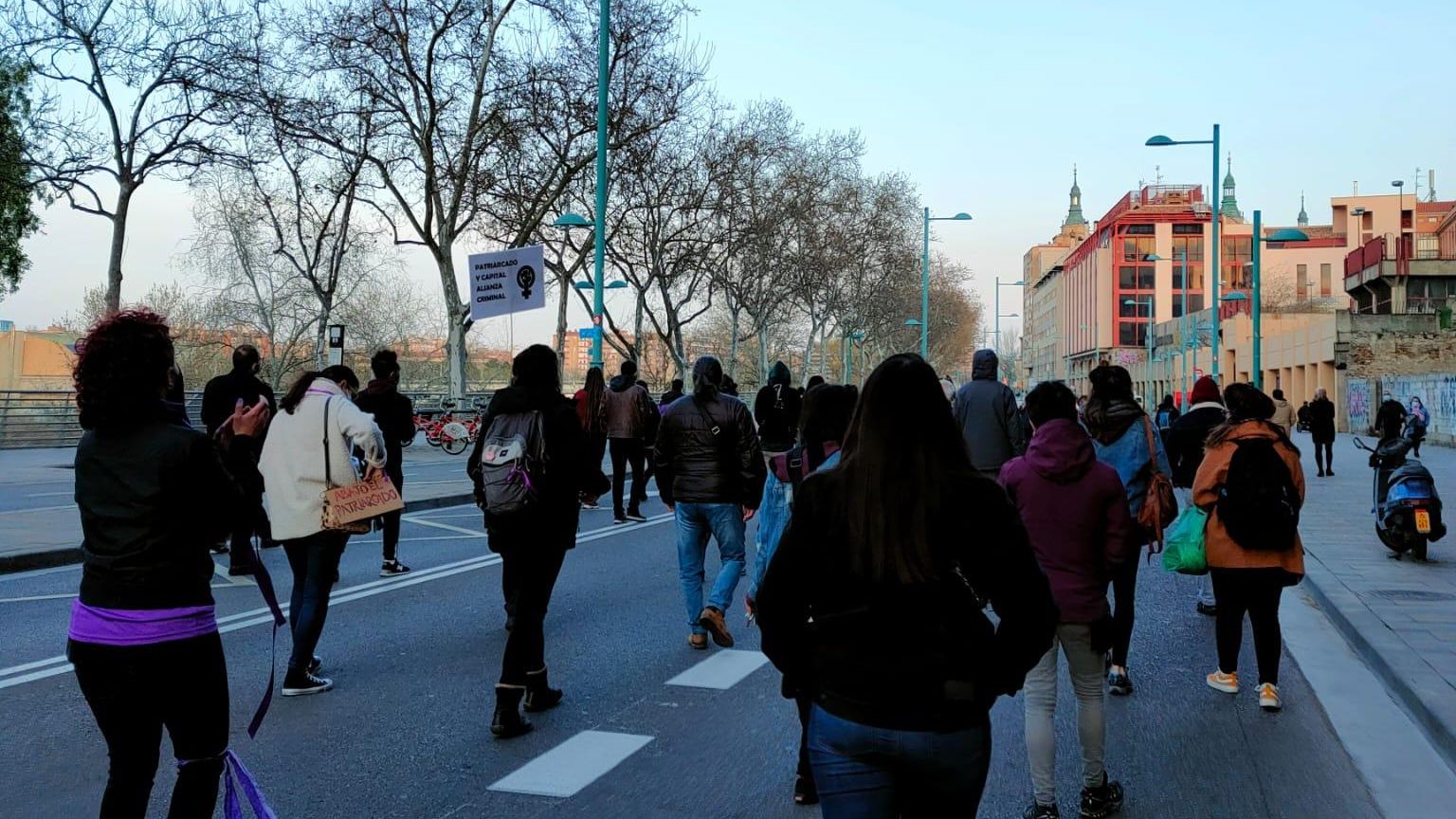 Manifestación del 8M 2021 en Zaragoza