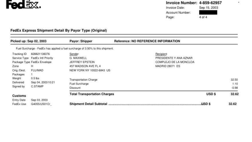 Aznar, Ana Botella, su hijo y su yerno aparecen en los archivos de Epstein: envíos a Moncloa y teléfonos en su agenda