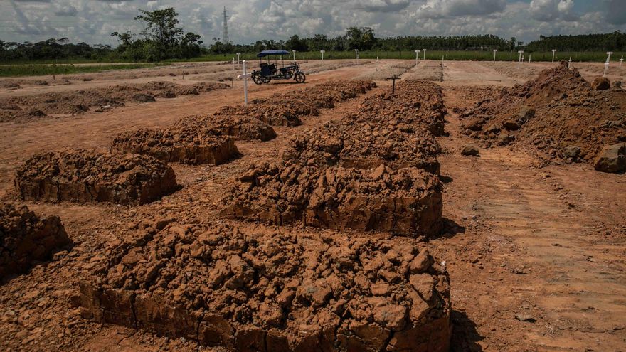 Cementerio de víctimas de Covid en la Amazonía Peruana.