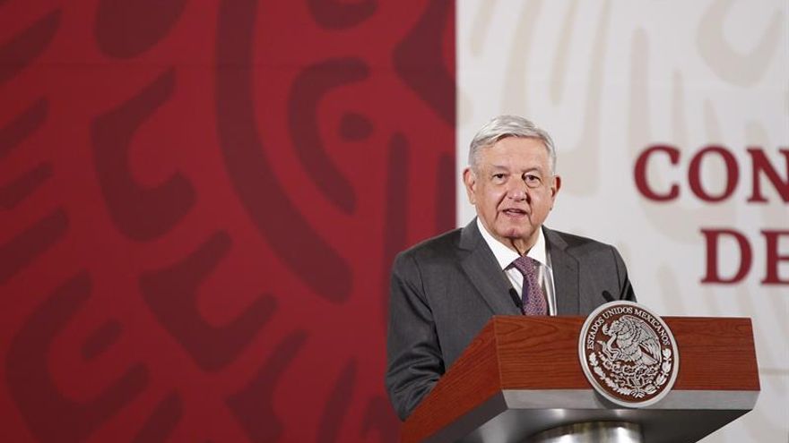 El presidente de México, Andrés Manuel López Obrador, participa durante una rueda de prensa matutina en Palacio Nacional de Ciudad de México (México).