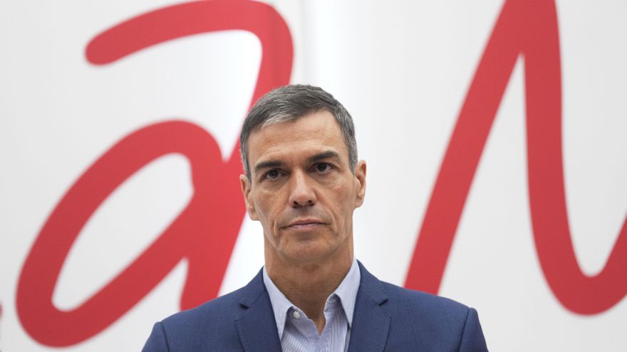 Pedro Sánchez este jueves durante la reunión de la Comisión Ejecutiva Federal del PSOE en Ferraz.