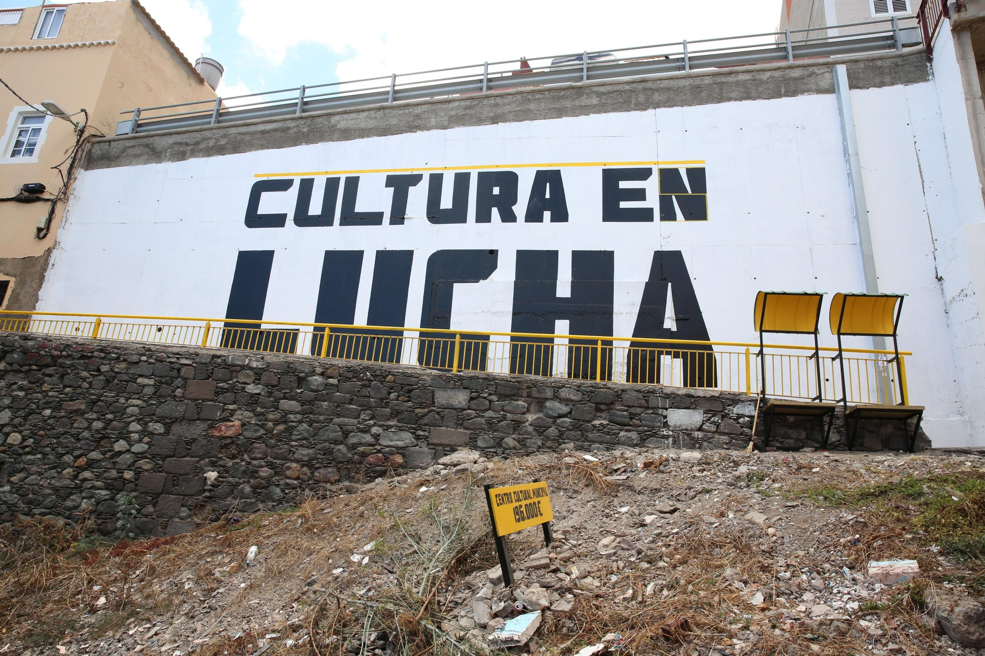 Mural en el Risco de San Nicolás tras el encuentro de Arquitecturas Colectivas