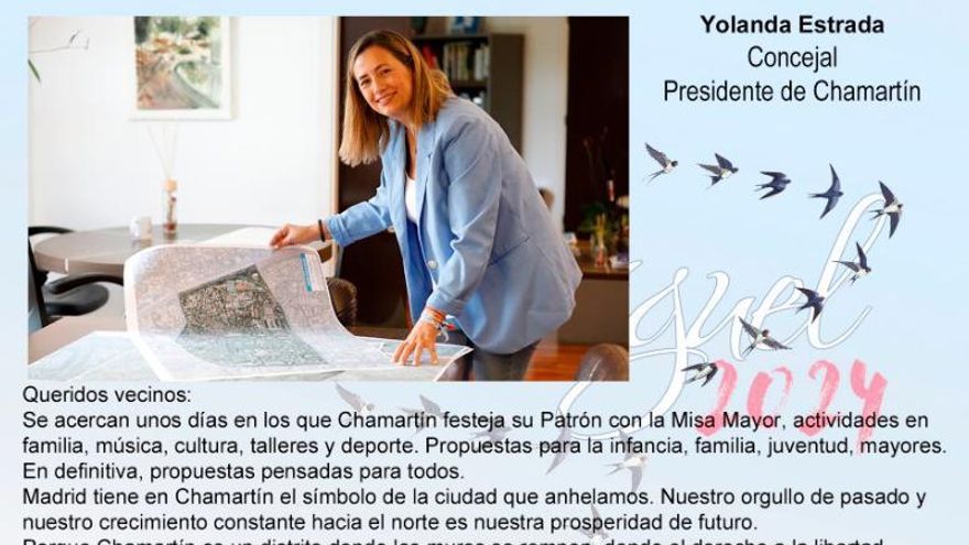 La concejala de Chamartín añade proclamas políticas a las fiestas de su distrito: "La Venezuela libre está en Madrid"