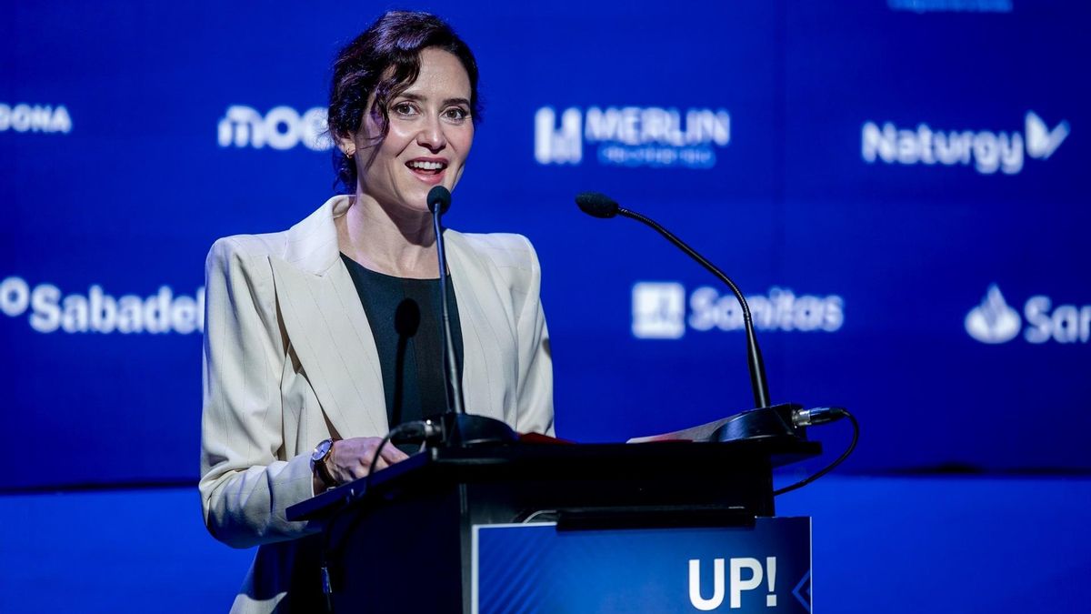 Ayuso, este martes, en un foro económico.