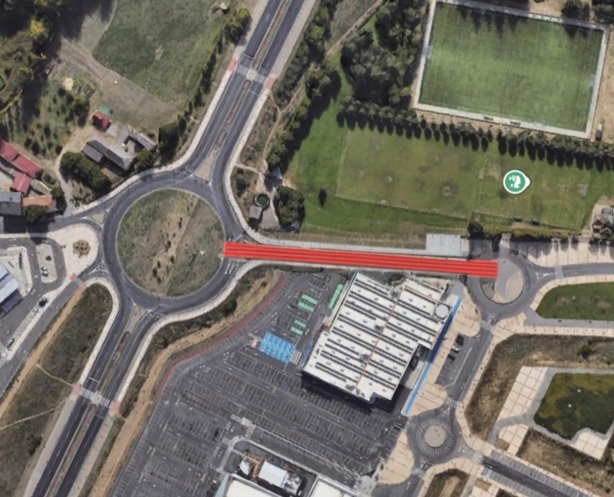 Plano de la zona afectada por el corte de tráfico en La Granja para el martes.