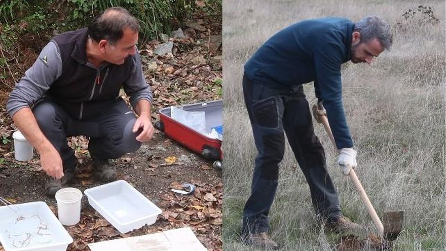 Los investigadores Jorge Domínguez y Daniel Fernández. / Universidad de Vigo