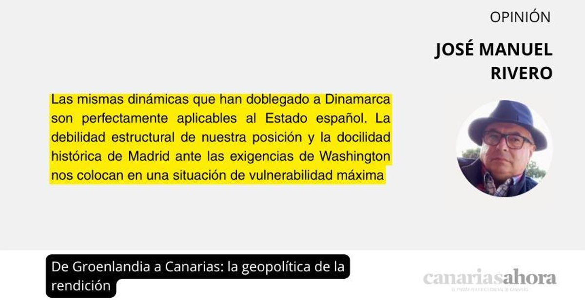 De Groenlandia a Canarias: la geopolítica de la rendición