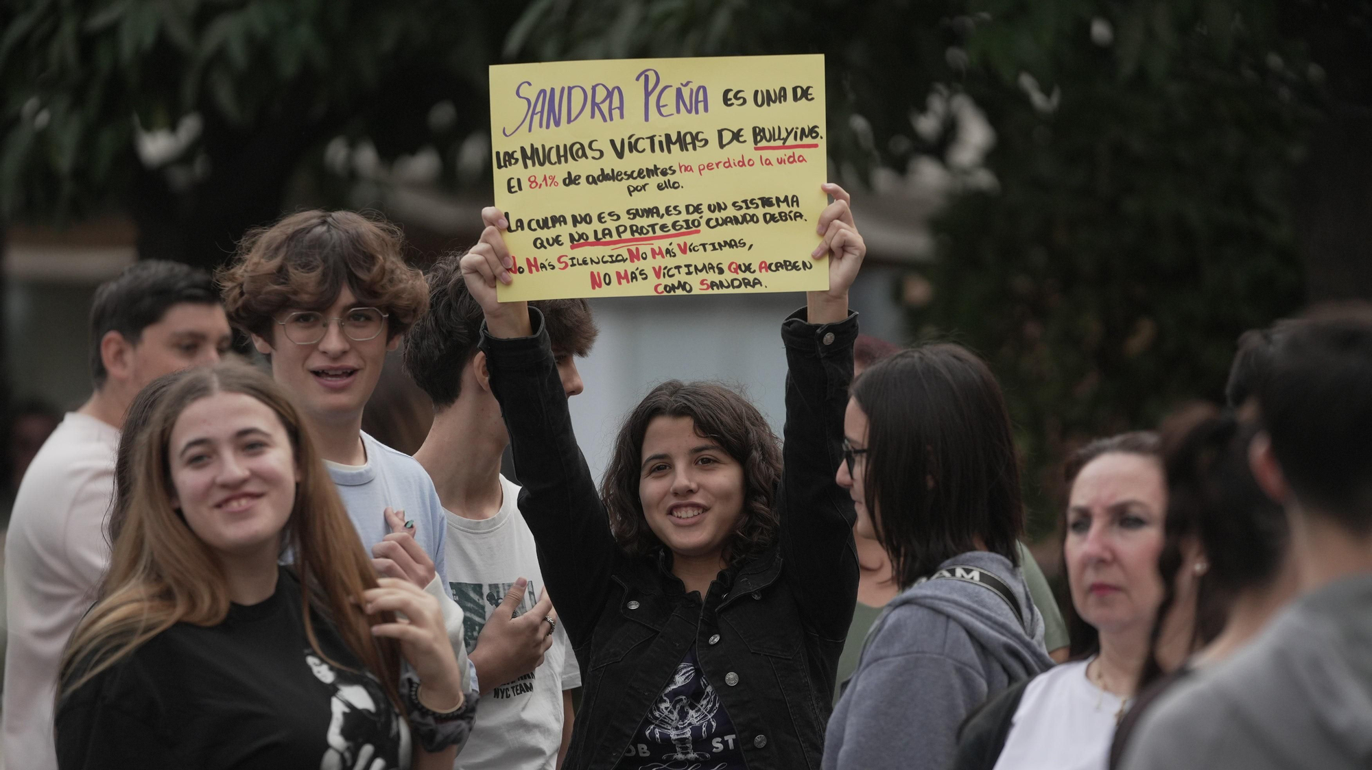 Manifestación de estudiantes contra el bullying