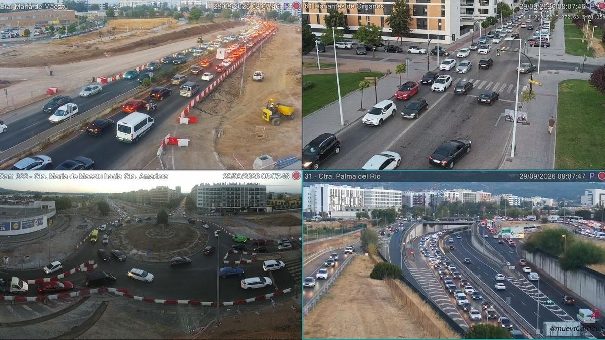 Una colisión múltiple de al menos ocho vehículos provoca grandes retenciones en la Ronda Oeste