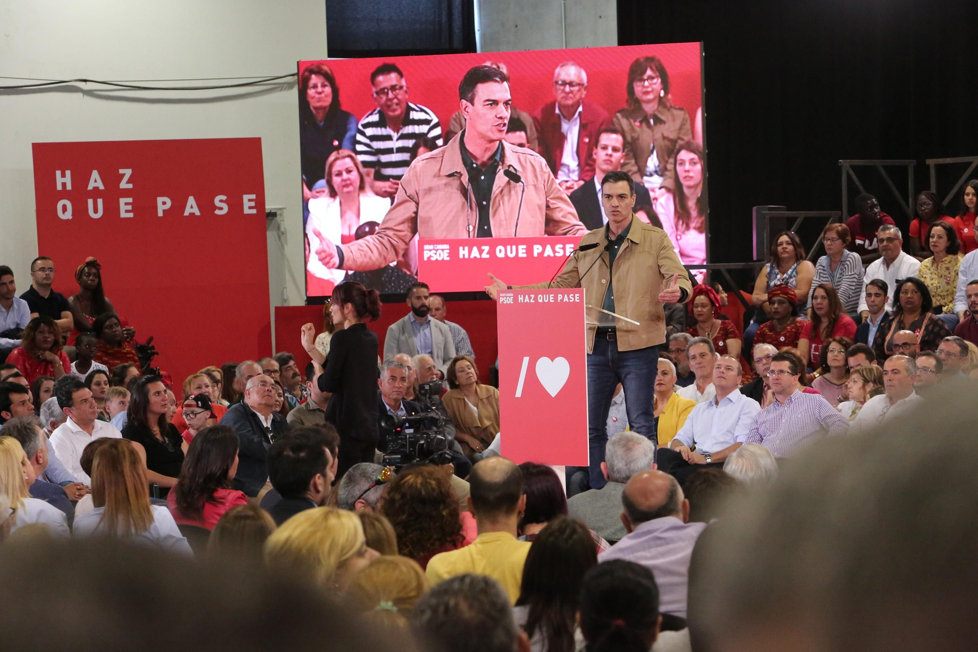 Mitin de Pedro Sánchez en Las Palmas de Gran Canaria