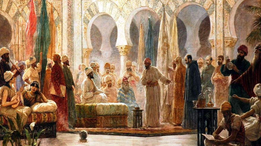 Recepción califal en Madinat al-Zahra según el pintor Dionisio Baixeras de 1885