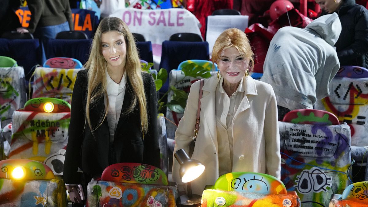 Carmen Thyssen and her daughter, last week on a press visit to Komedia