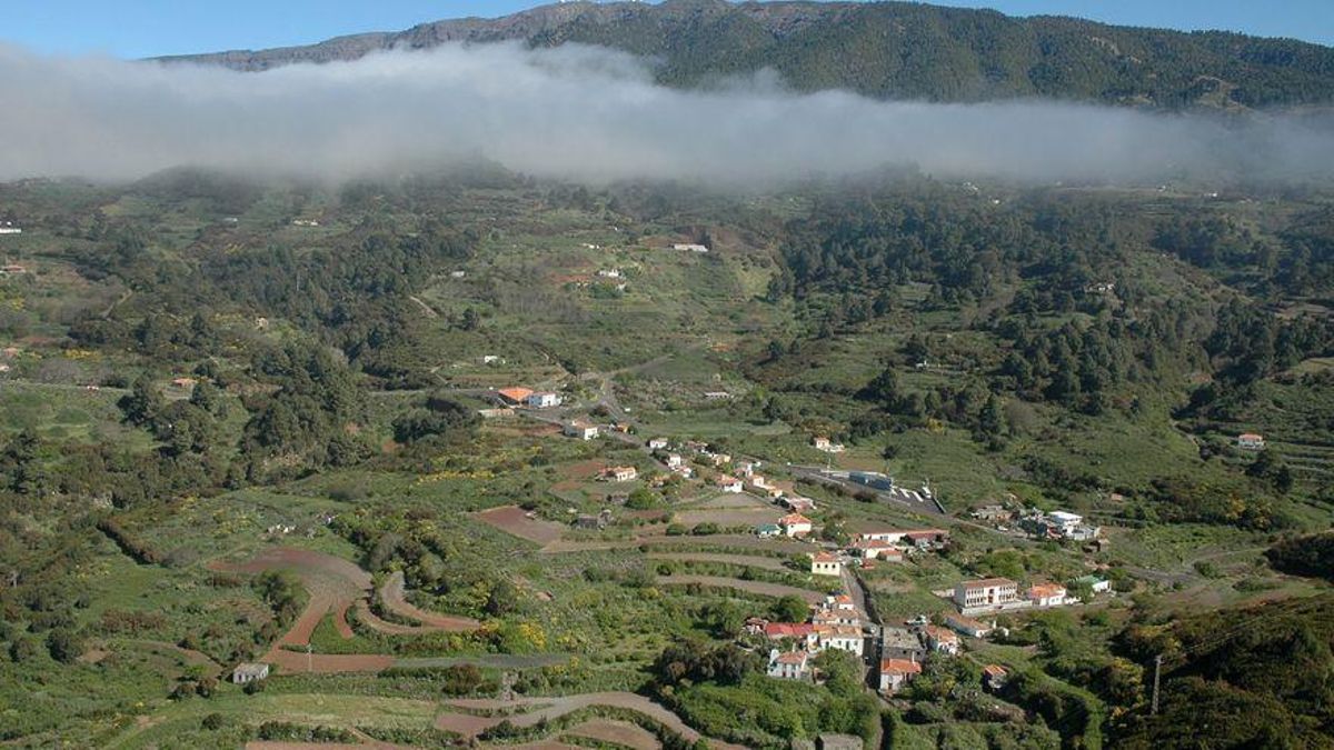 Panorámica del barrio de Llano Negro del municipio de Garafía.
