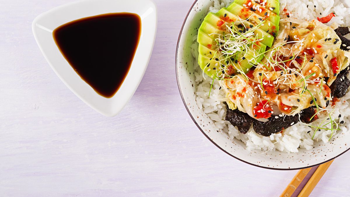 Ensalada con salsa de soja