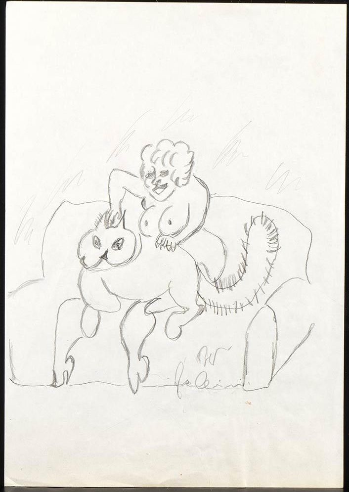 Disegno erotico (Rimini, 20 gennaio 1920 – Roma, 31 ottobre 1993)