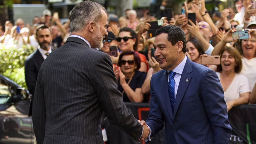 Adelante Andalucía denuncia al rey y a Moreno ante la Junta Electoral por un acto a cinco días de las elecciones