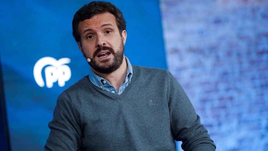 El presidente del PP, Pablo Casado. EFE/David Fernández/Archivo