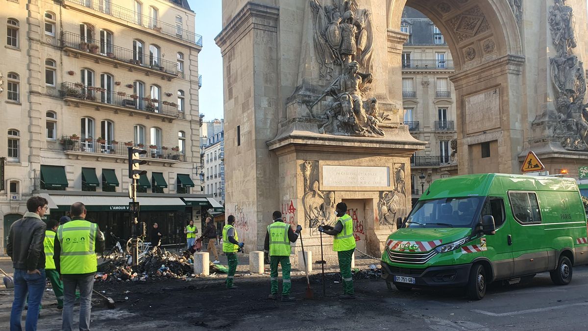 Así ha quedado París tras la jornada de protestas.