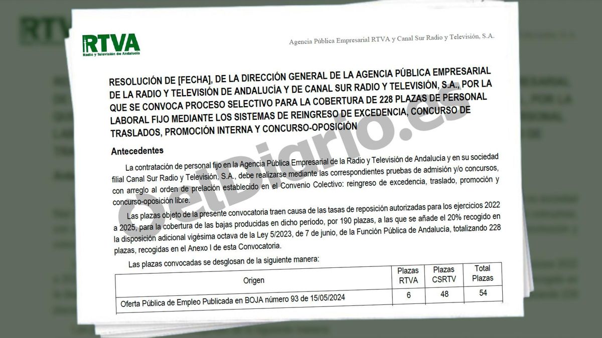 Filtran el temario de las primeras oposiciones de Canal Sur en 20 años antes de su publicación oficial
