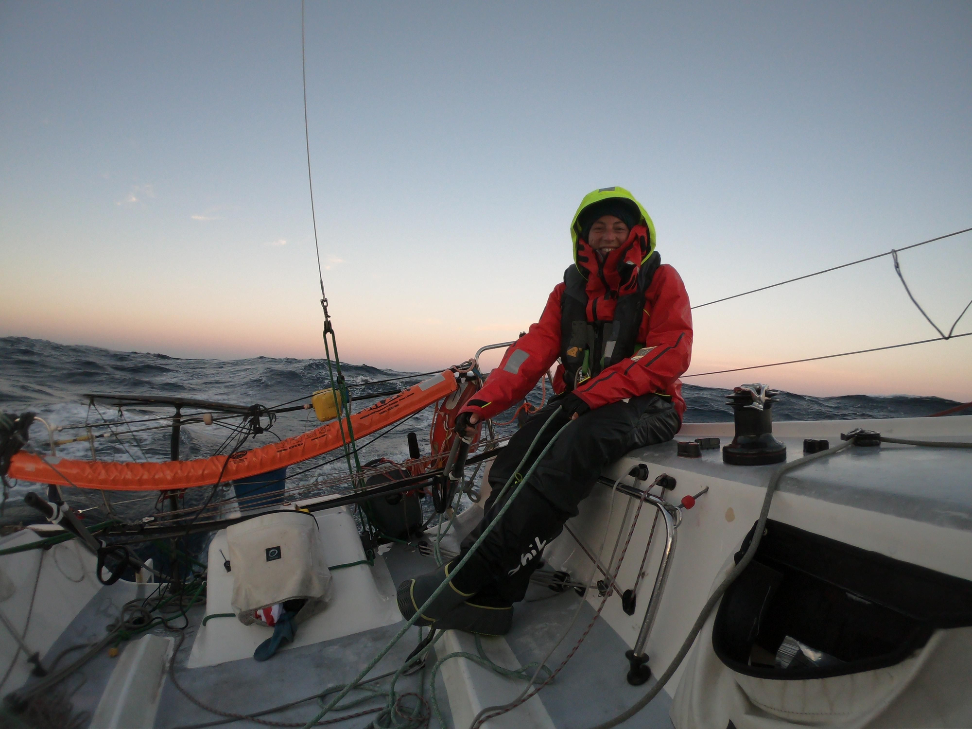 Djemila Tassin navegando.