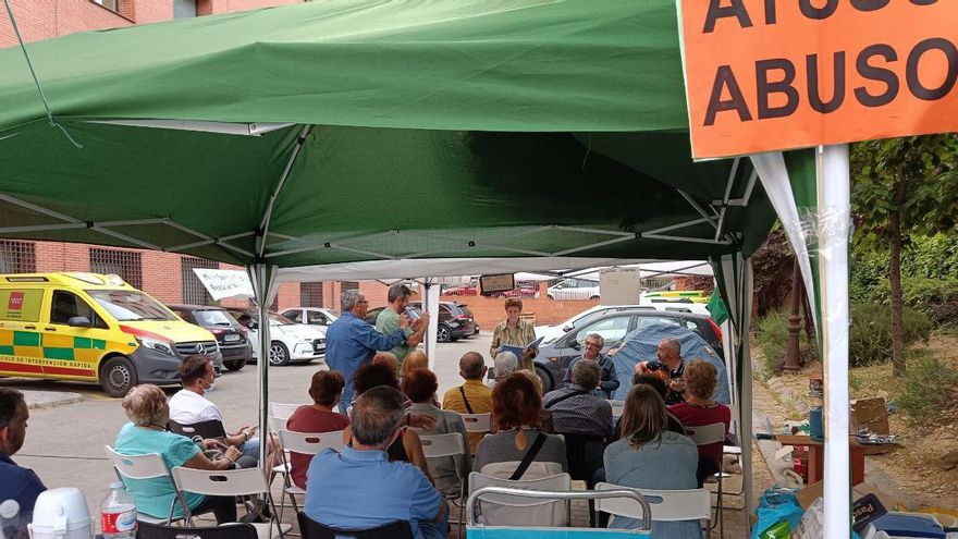 Imagen de uno de los actos que organizaron en la protesta.