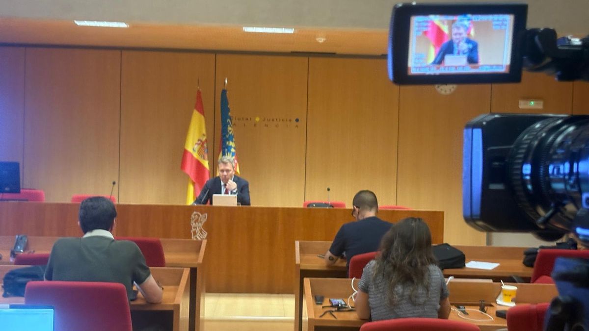 El presidente del TSJ-CV, Manuel Baeza, durante la presentación de la memoria del 2024.