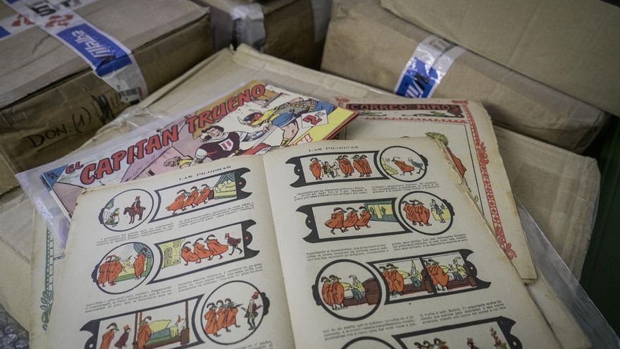 El sótano donde se esconde la historia del cómic catalán: 400 cajas buscan un lugar para no acabar en la basura