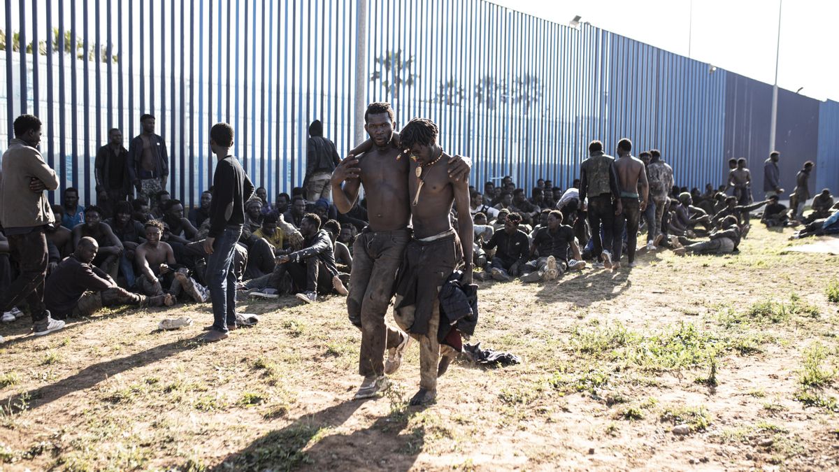 Más de 850 migrantes lograron acceder a Melilla a principios de marzo al salta la valla fronteriza de la ciudad autónoma