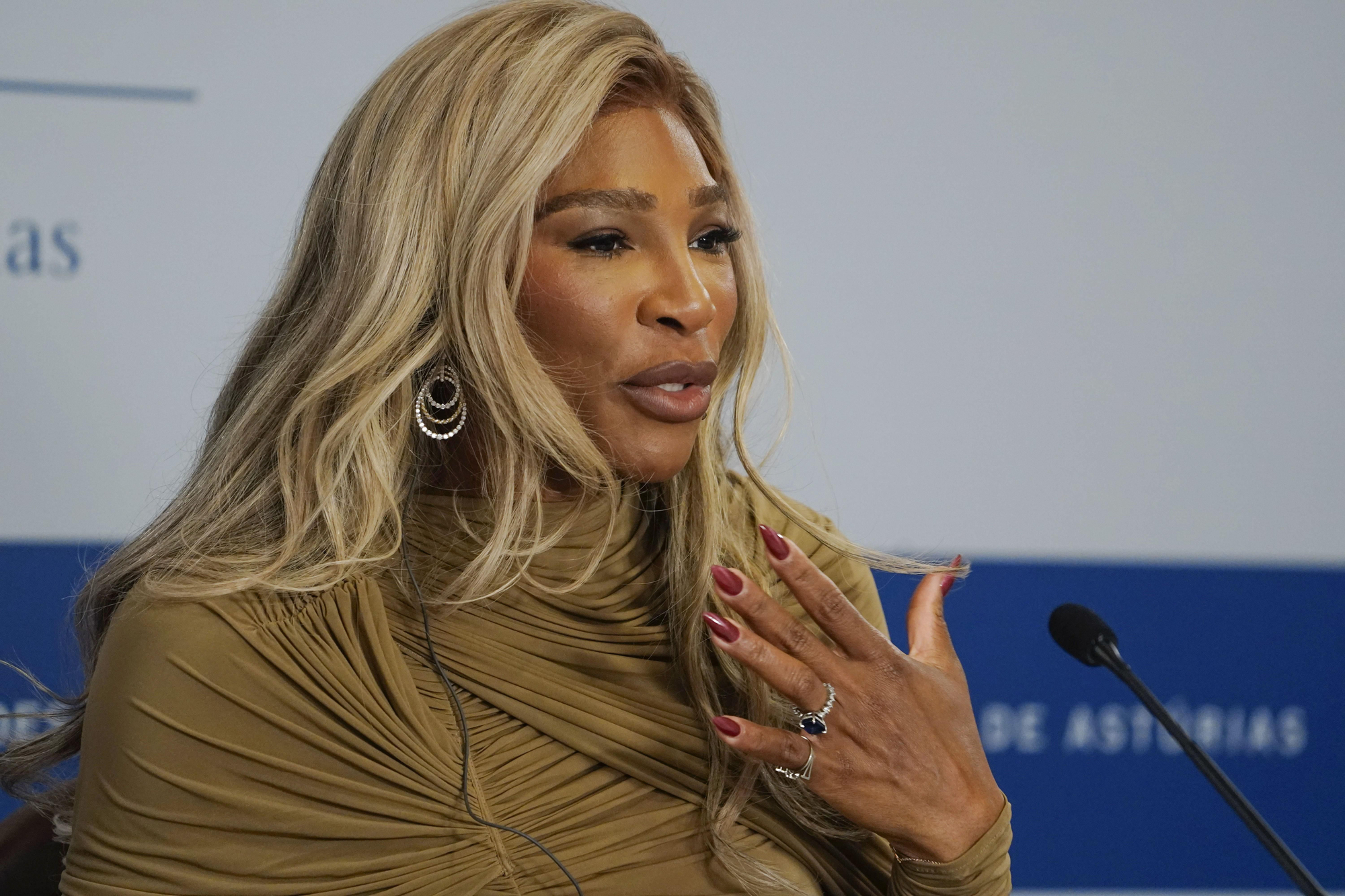 La tenista Serena Williams, durante la rueda de prensa celebrada en Oviedo.