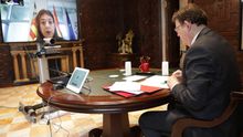 Reunión telemática entre el president Ximo Puig y la consellera Carolina Pascual